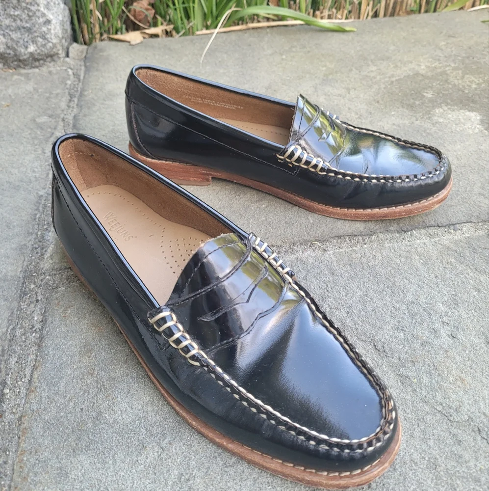 Bass Weejuns Whitney Patent Leather Penny Loafers